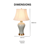 Modern American Style Fabric Lampshade Table Lamp - Image 2