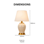 Luxe Elegant White Table Lamp - Image 3