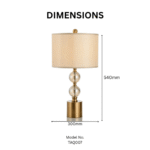 Modern Golden Crystal Table Lamp - Image 3