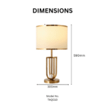 Luxe Golden Hollow Base Table Lamp - Image 3
