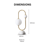 Luxurious Modern Glass Ball Table Lamp - Image 3