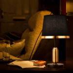 Luxurious Metal Base and Linen Fabric Shade Table Lamp - Image 8