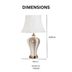 Modern Copper Ceramic Table Lamp - Image 2