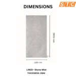 STC Luxurious PVC UV Marble Sheet Stone Mist LIN22 - Image 2