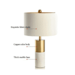 Luxurious Marble Cylinder Table Lamp - Image 6