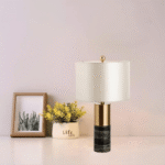 Marble Cylinder Table Lamp