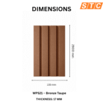 STC Innovative WPC Square Fluted Wall Panel Bronze Taupe WPS21 - Image 4