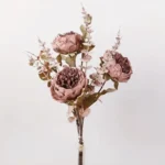 Muted Mauve Artificial Peony Bouquet 