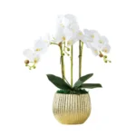 Ribbed Elite Ceramic Bowl Vase - Image 5