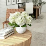 Single Stem Real Touch Hydrangea Flower white - Image 6