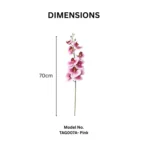 3D Printed Artificial Pink Orchid Flower Stem  - Image 2