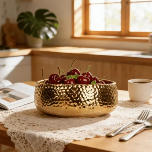 Gold Matrix Ceramic Bowl