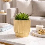 Gold Vertex Ceramic Vase