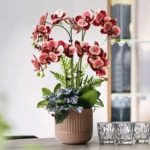 3D Printed Artificial Red Orchid Flower Stem  - Image 4