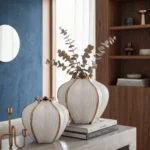 White Crown Ceramic Vase