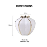 White Crown Ceramic Vase - Image 2