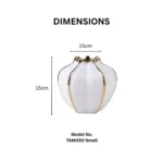 White Crown Ceramic Vase - Image 3