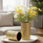 Gold Perfora Ceramic Vase - Image 4