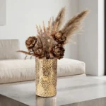 Gold Perfora Ceramic Vase - Image 7