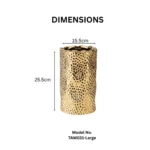 Gold Perfora Ceramic Vase - Image 2