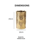 Gold Perfora Ceramic Vase - Image 3