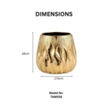 Gold Facet Ceramic Vase - Image 2