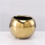 Gold Sphere Ceramic Vase - Image 3