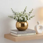 Gold Sphere Ceramic Vase - Image 4