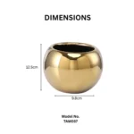 Gold Sphere Ceramic Vase - Image 2