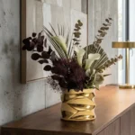 Metal Wave Ceramic Vase - Image 3