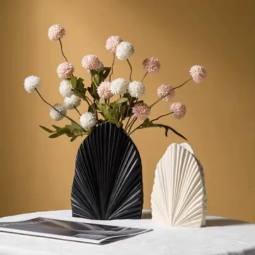 Fan Form Ceramic Vase Set