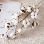 Cotton Stem Rustic White Farmhouse Spray 