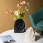 Fan Form Ceramic Vase Set - Image 4