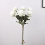 Dianthus Bouquet White Pompon Floral Bunch