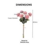Artificial Dianthus Bouquet Rose Pompon Floral Bunch  - Image 2