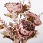 Muted Mauve Artificial Peony Bouquet  - Image 3