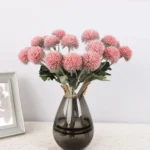 Artificial Dianthus Bouquet Rose Pompon Floral Bunch  - Image 3