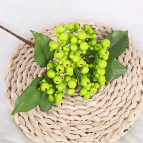 Artificial Berry Stem Green
