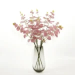Artificial Burgundy Eucalyptus Leaf Spray Red - Image 4