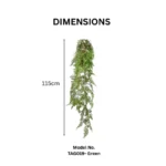 Artificial Hanging Fern Vine Lush Green  - Image 2