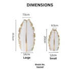 FOLIA Ivory Gold Table Vase Set - Image 2