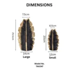 FOLIA Noir Gold Table Vase Set - Image 2