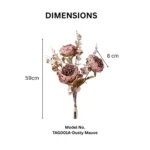 Muted Mauve Artificial Peony Bouquet  - Image 2