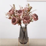 Muted Mauve Artificial Peony Bouquet  - Image 4