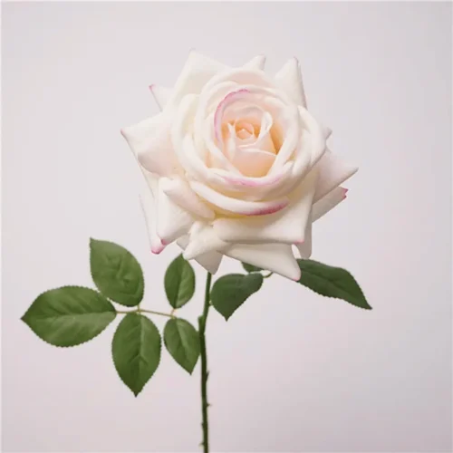 Single Stem Real Touch Moisturizing Artificial White Rose