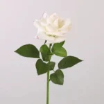 Single Stem Real Touch Moisturizing Artificial White Rose - Image 3