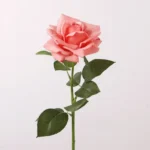 Single Stem Real Touch Moisturizing Artificial Deep Pink Rose  - Image 6