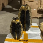 FOLIA Noir Gold Table Vase Set - Image 3