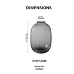 ORIVA Smoked Grey Table Vase - Image 3