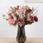 Muted Mauve Artificial Peony Bouquet  - Image 5
